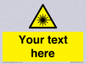 Custom Laser Hazard Sign